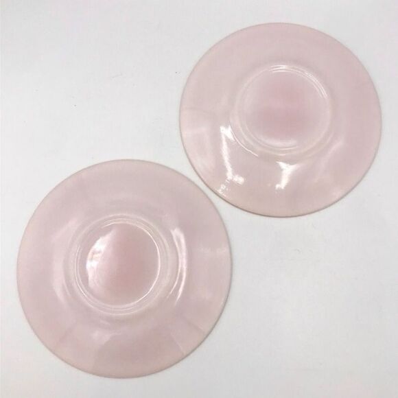 Vintage Hazel Atlas Pastel Pink Moderntone Platonite SAUCERS ONLY (2) - Picture 7 of 9